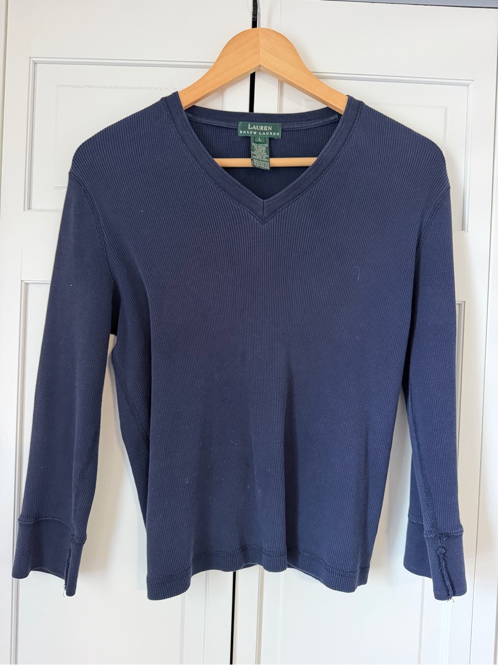 Lauren by Ralph Lauren Navy Long Sleeve Top